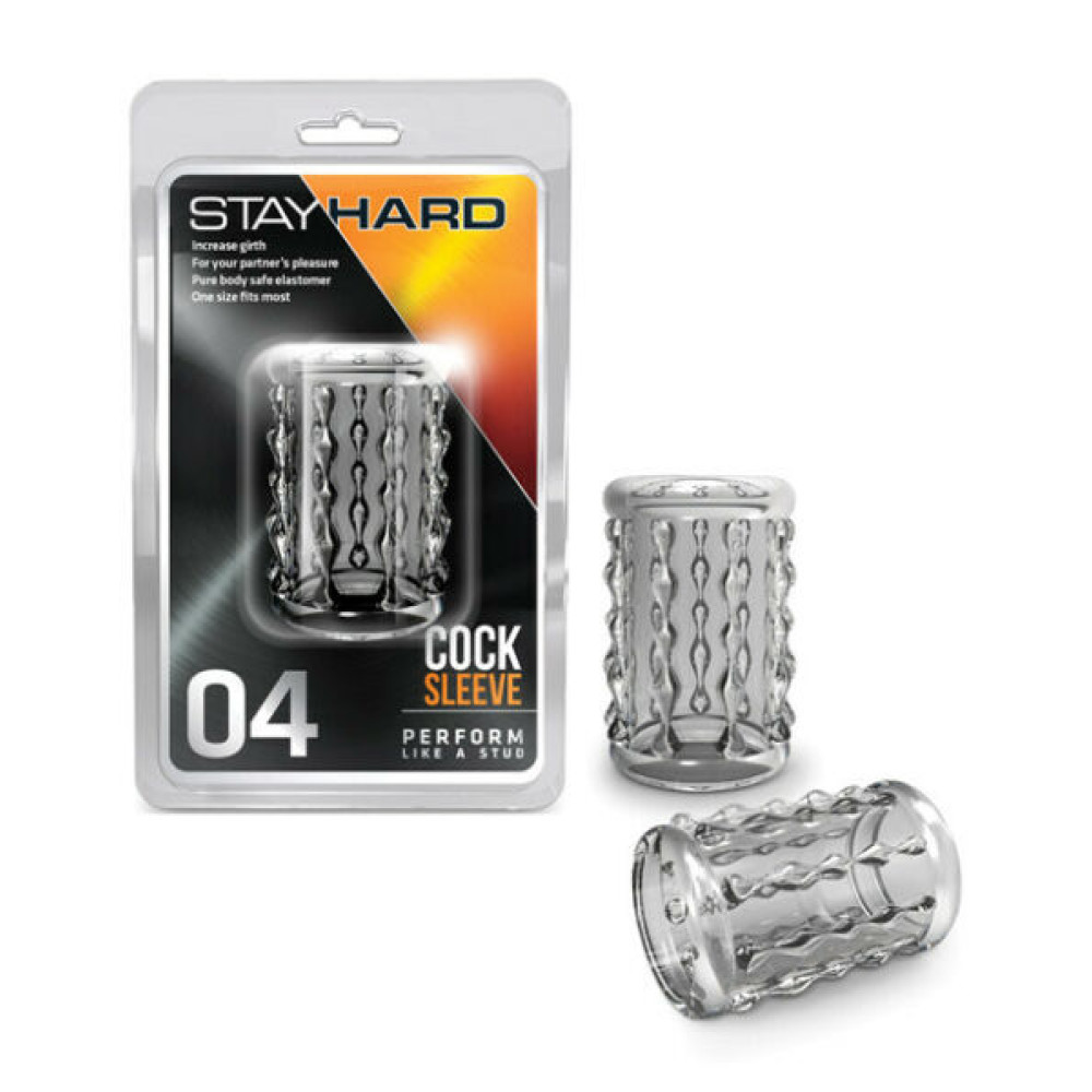 Насадка на пеніс Blush Stay Hard рельєфна, відкрита, прозора, 5 х 3.2 см (41994), zoom