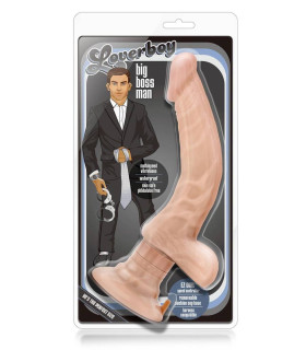 Вибратор реалистичный, на присоске Loverboy The Boss Man бежевый, 26.6 х 3.8 см - No Taboo
