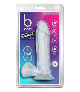 Фаллоимитатор реалистичный на присоске Blush B Yours прозрачный, 20.3 х 4.4 см - No Taboo