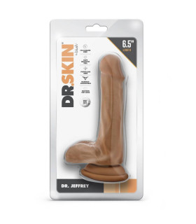 Фаллоимитатор реалистичный на присоске Blush Dr. Skin коричневый, 16.5 х 3.2 см - No Taboo