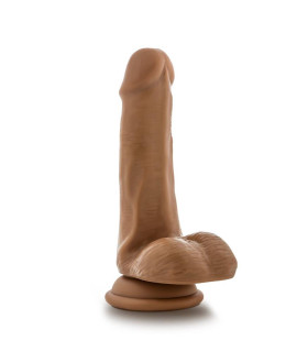 Фаллоимитатор реалистичный на присоске Blush Dr. Skin коричневый, 16.5 х 3.2 см - No Taboo