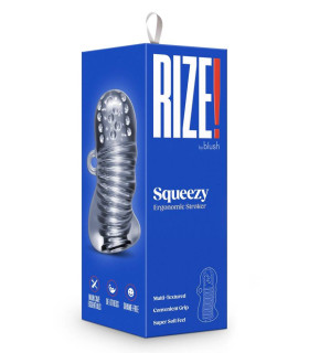 Мастурбатор Blush Rize з петлею для пальця, прозорий, 11.4 х 5 см - No Taboo