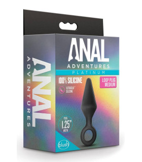 Анальна пробка, M, Blush Anal Adventures чорна, 11.4 х 3.1 см - No Taboo