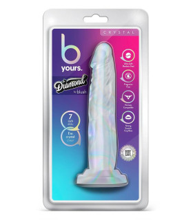 Фаллоимитатор реалистичный на присоске Blush B Yours прозрачный, 19 х 3.8 см - No Taboo