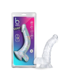 Фалоімітатор реалістичний з мошонкою, на присосці Blush прозорий, 21.5 х 3.8 см - No Taboo