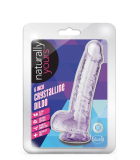 Фалоімітатор реалістичний на присосці Blush Naturally Yours фіолетовий, 15.2 х 2.5 см - No Taboo