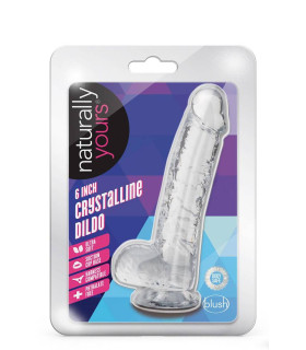 Фаллоимитатор реалистичный на присоске Blush Naturally Yours прозрачный, 15.2 х 2.5 см - No Taboo