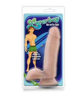 Фаллоимитатор реалистичный на присоске Blush с мошонкой, бежевый, 17.7 см х 4.4 см - No Taboo