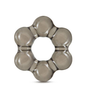 Эрекционное кольцо Blush Stay Hard с бусинами, черное, 5 см - No Taboo