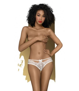 Еротичні трусики Penthouse Adore me, S/M, мереживні, білі - No Taboo