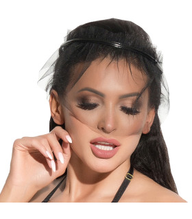Вуаль на голову Me-Seduce, ОР 014, чорна - No Taboo