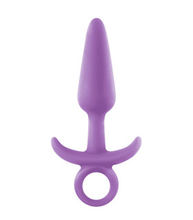 Анальна пробка M NS Novelties, світиться у темряві, фіолетова, 12.7 х 2.5 см - No Taboo