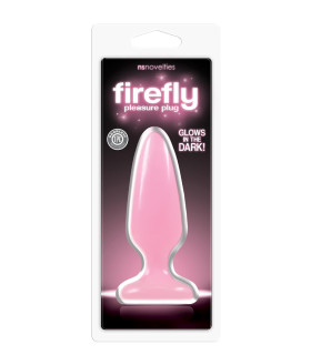 Анальная пробка светящаяся NS Novelties розовая, 12.7 х 3.8 см - No Taboo