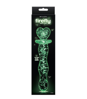 Фаллоимитатор светящийся NS Novelties с рукоятью-сердцем, прозрачный, 19 х 3.4 см - No Taboo