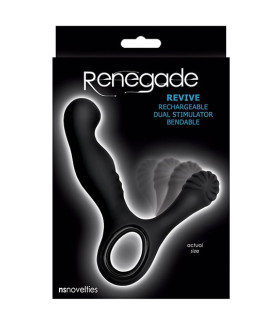 Масажер простати NS Novelties з рельєфним стимулятором, чорний, 13.9 х 2.5 см - No Taboo