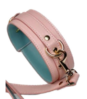 Ошейник с поводком Fetish Collar with leash розовый - No Taboo