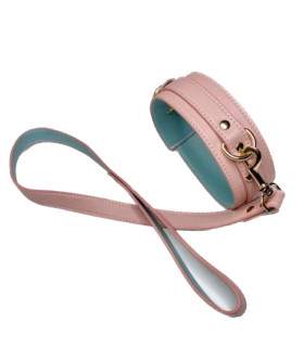 Ошейник с поводком Fetish Collar with leash розовый - No Taboo