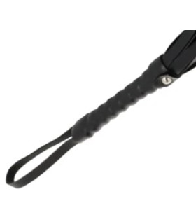 Флогер з рельєфною рукояттю Fetish Flogger чорний - No Taboo