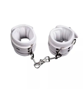 Поножі з карабінами Fetish Ankle restraints білі - No Taboo