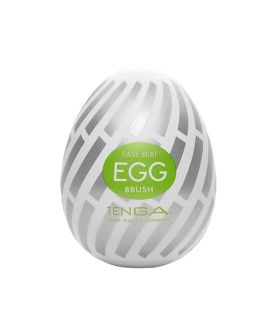 Мастурбатор хай-тек TENGA Egg New Standard Brush белый, 4.9 × 4.9 × 6.09 см - No Taboo
