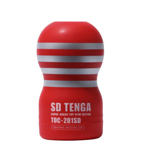 Мастурбатор мини в колбе Tenga SD Original Vacuum Cup Gentle красный - No Taboo