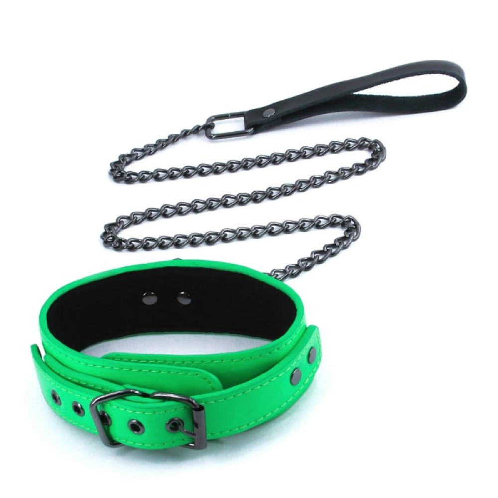 Ошейник с поводком NS Novelties Electra зеленый (205146), zoom
