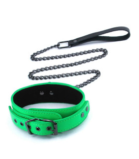 Ошейник с поводком NS Novelties Electra зеленый - No Taboo