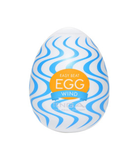 Мастурбатор хай-тек TENGA Egg Wonder Wind белый, 4.9 × 4.9 × 6.1 см - No Taboo