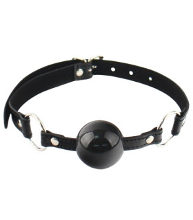 Кляп-кулька Fetish Bondage ball gag чорний, 4.5 см - No Taboo