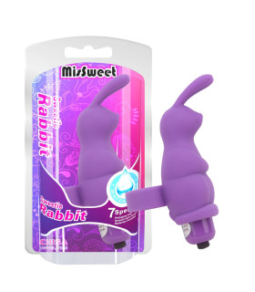 Вибратор на палец Chisa Sweetie Rabbit, фиолетовый, 10 х 3.2 см - No Taboo