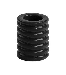 Насадка на член рельєфна TitanMen CockCage з відкритою голівкою, чорна, 5 х 2.5 см - No Taboo