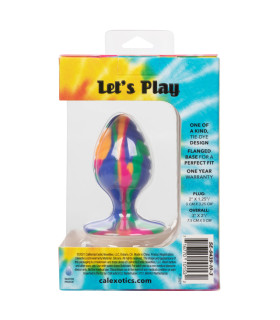 Анальная пробка рельефная, M, на присоске California Exotic Novelties разноцветная, 7.5 х 3.2 см - No Taboo