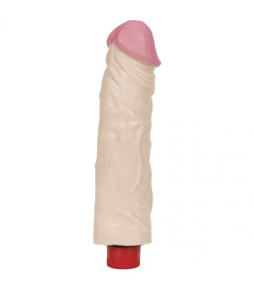 Вібратор реалістичний Doc Johnson бежевий, 21.5 х 4.5 см - No Taboo