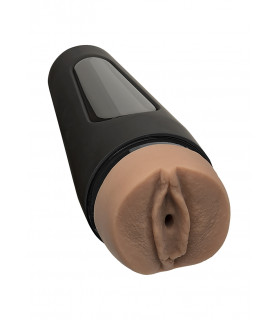 Мастурбатор вагіна реалістичний Doc Johnson в колбі, коричневий, 22.9 х 8.9 см - No Taboo