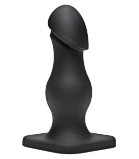 Анальная пробка гигантская Doc Johnson TitanMen с реалистичной головкой, черная, 16 х 5 см - No Taboo