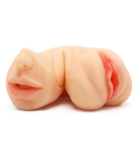 Мастурбатор реалистичный двусторонний Hidden Desire бежевый, 18 х 5 см - No Taboo