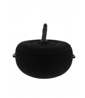 Подушка для секса с реалистичным вибратором Taboom с дистанционным пультом, черная - No Taboo