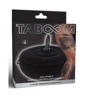 Подушка для секса с реалистичным вибратором Taboom с дистанционным пультом, черная - No Taboo