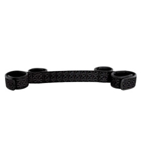 Фиксация на руки и ноги NS Novelties черная, с геометрическим узором - No Taboo