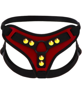 Трусики для страпона с кольцевым креплением Taboom красно-черные, OS - No Taboo