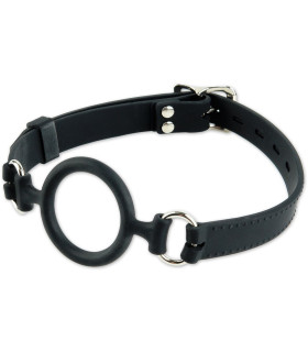 Кляп-кільце Pipedream Fetish Fantasy силіконове, чорне, 3.8 см - No Taboo