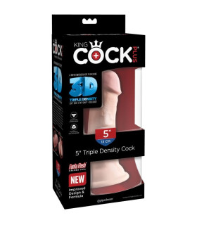 Фалоімітатор реалістичний на присосці King Cock бежевий, 15.2 х 4 см - No Taboo