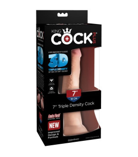 Фалоімітатор реалістичний на присосці King Cock бежевий, 21 х 3.8 см - No Taboo