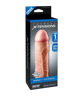 Насадка на член збільшуюча, реалістична Pipedream бежева, 17 х 4.4 см - No Taboo