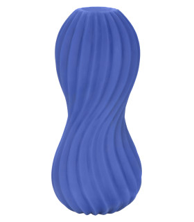 Мастурбатор рельефный двусторонний California Exotic Novelties синий, 16.5 х 7 см - No Taboo