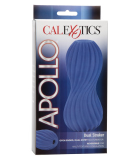 Мастурбатор рельефный двусторонний California Exotic Novelties синий, 16.5 х 7 см - No Taboo