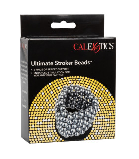 Насадка на член из бусин California Exotic Novelties с открытой головкой, металлик, 3.8 х 3.8 см - No Taboo