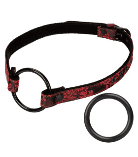 Кляп-кільце Scandal від California Exotic Novelties червоно-чорний, 4.5 см - No Taboo