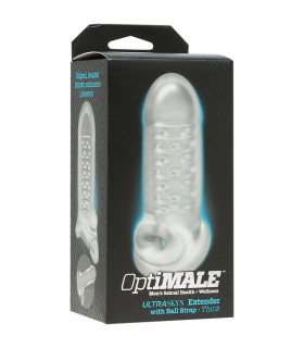 Насадка на член із внутрішнім рельєфом, із закритою головкою Doc Johnson сіра, 15.2 х 5 см - No Taboo