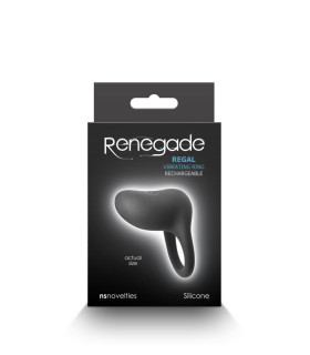 Ерекційне кільце з вібрацією NS Novelties, чорне, 4.5 см - No Taboo